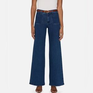 Frame Denim Blue Flare & Wide Leg Jeans